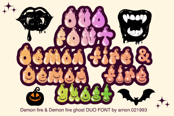 Bringing Spooky Charm to Your Editorial Design with Demon Fire Duo