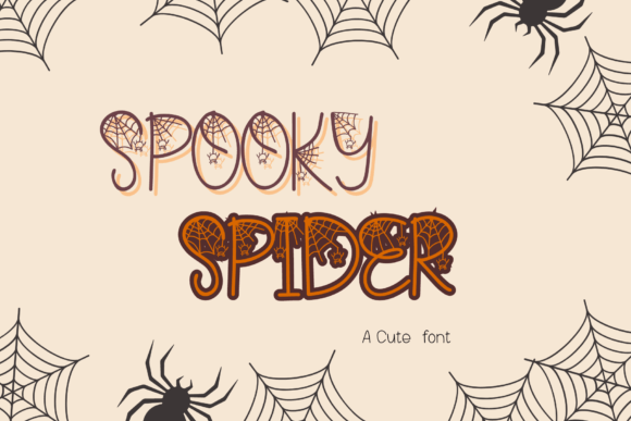 Spooky Spider: A Whimsical Display Font for Campaign Design