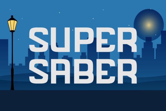 Super Saber Typeface: An Electrifying Display Font for Bold Web Design